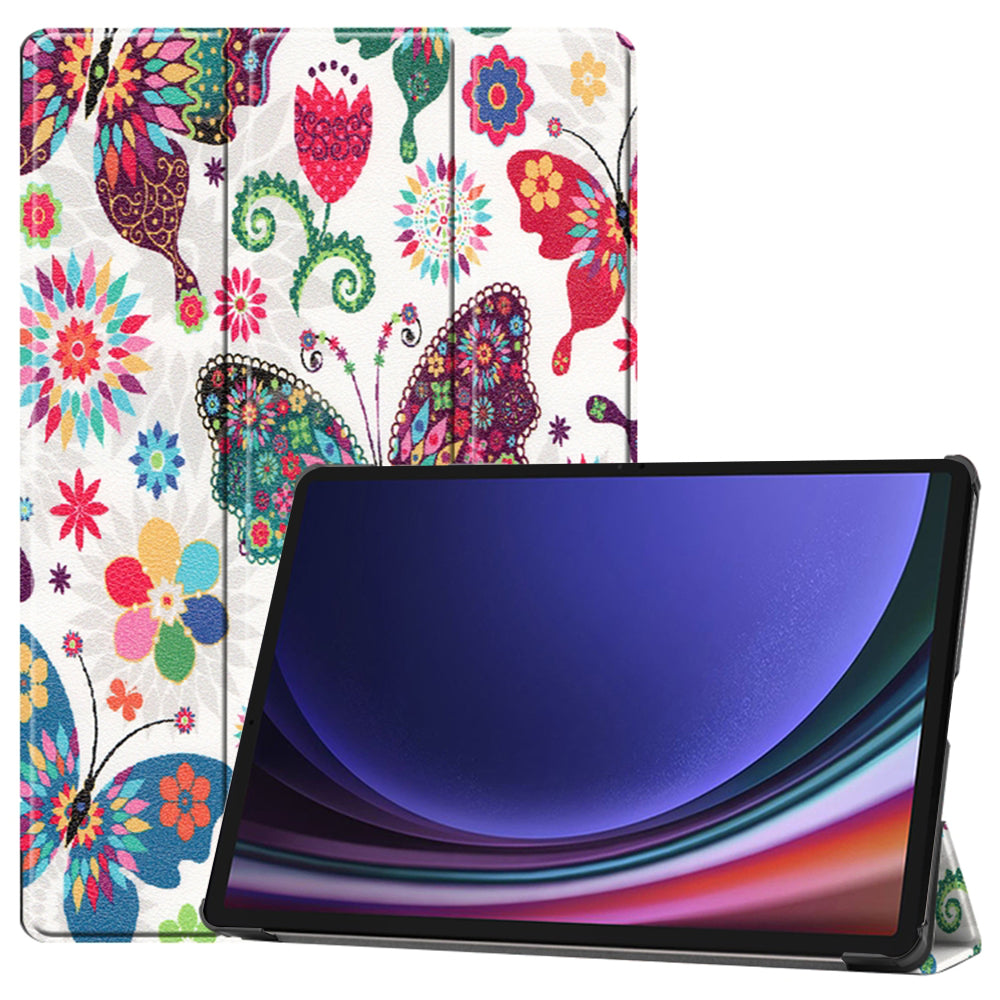 Калъф за Samsung Galaxy Tab S9 FE / Tab S9 / Tab S10 FE, Techsuit, FoldPro Butterfly, Многоцветен