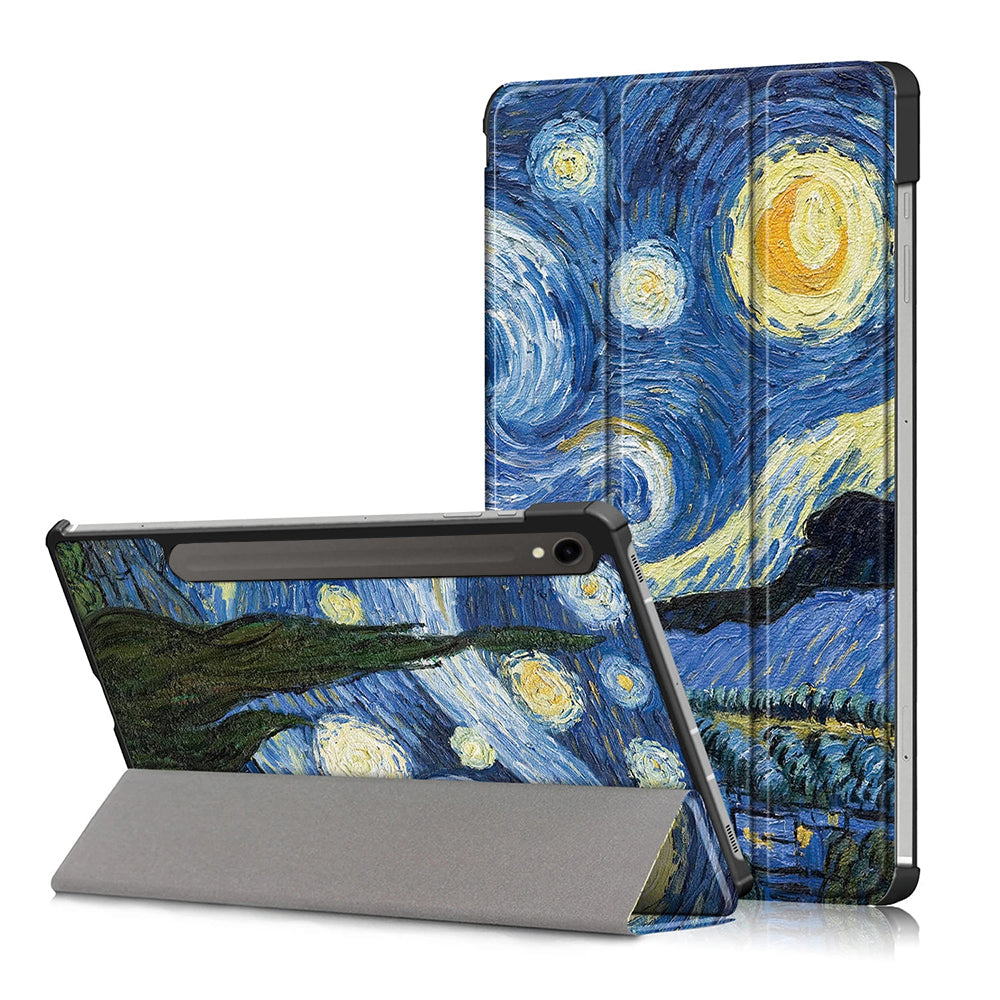 Калъф за Samsung Galaxy Tab S9 FE / Tab S9 / Tab S10 FE, Techsuit, FoldPro Starry Night, Многоцветен