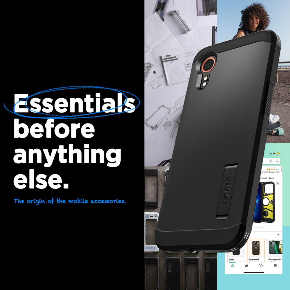 Калъф за Samsung Galaxy Xcover7 G556, Spigen, Tough Armor, Черен ACS07505