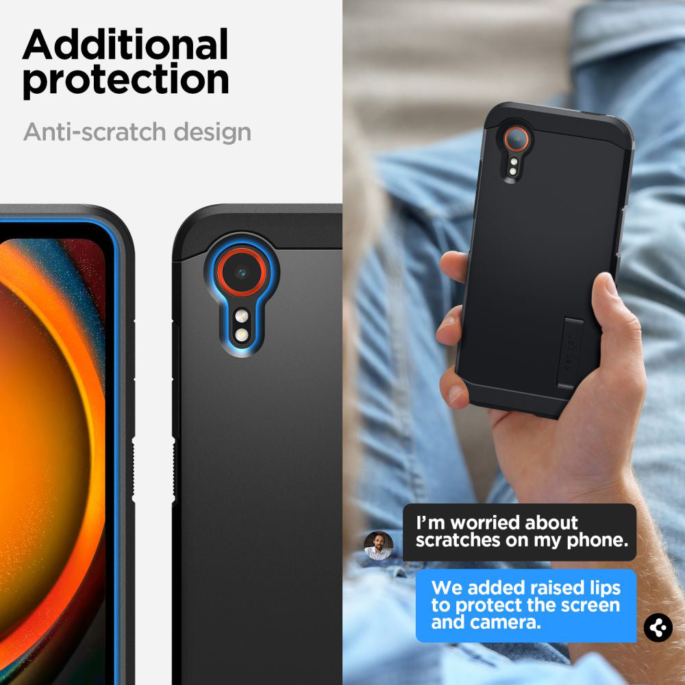 Калъф за Samsung Galaxy Xcover7 G556, Spigen, Tough Armor, Черен ACS07505