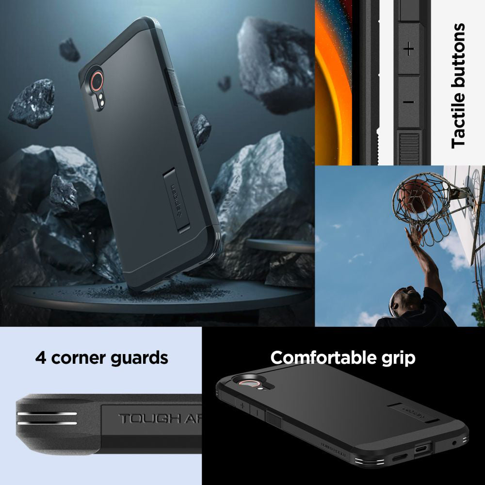 Калъф за Samsung Galaxy Xcover7 G556, Spigen, Tough Armor, Черен ACS07505