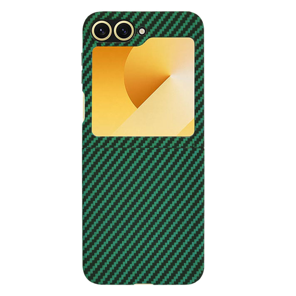 Калъф за Samsung Galaxy Z Flip7 FE F761 / Z Flip6 F741, Techsuit, Carbonite FiberShell, Зелен