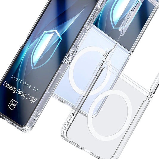 MagSafe калъф за Samsung Galaxy Z Flip7 F766, 3MK, Armor MagCase, Прозрачен