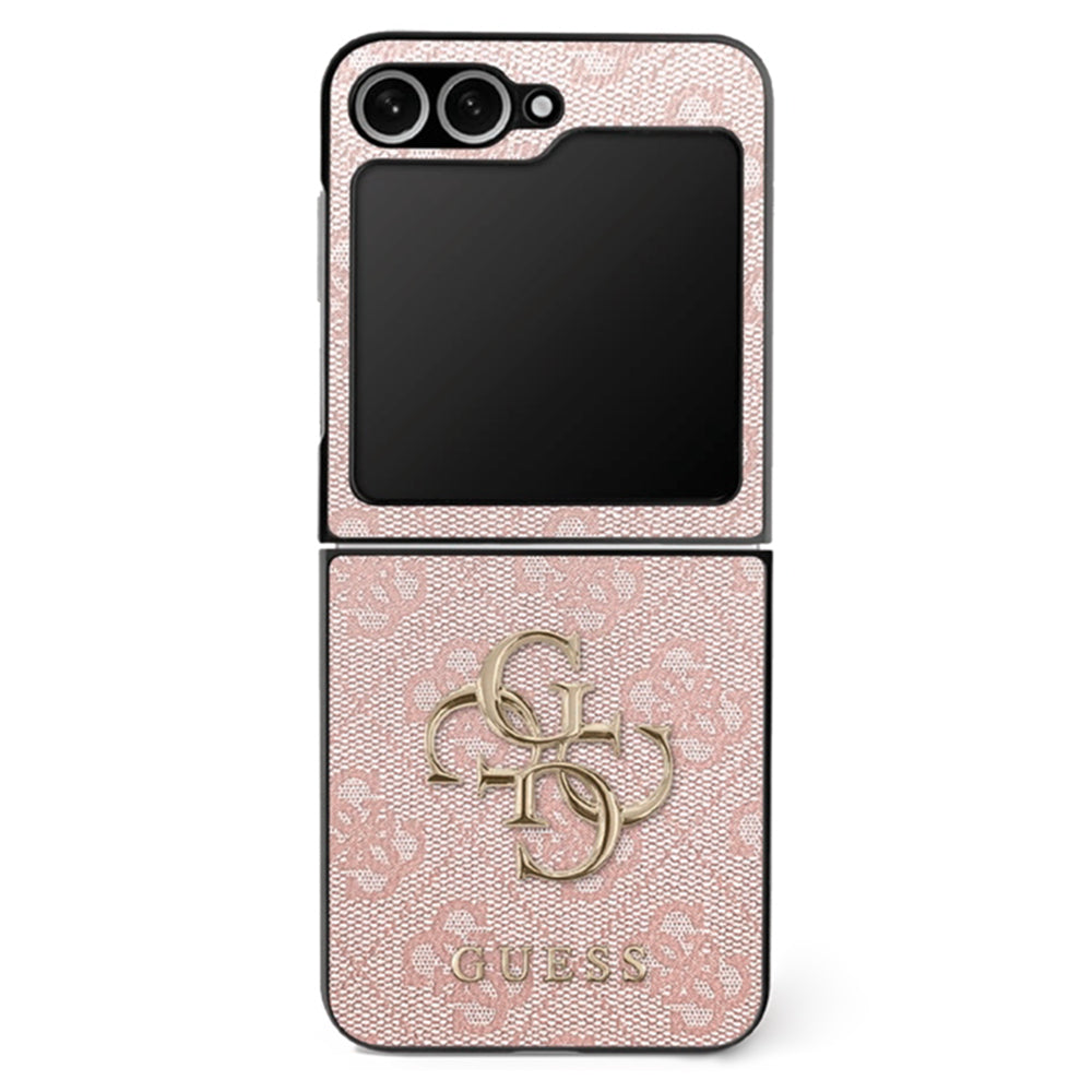 Калъф за Samsung Galaxy Z Flip7 F766, Guess, 4G Metal Logo, Розов