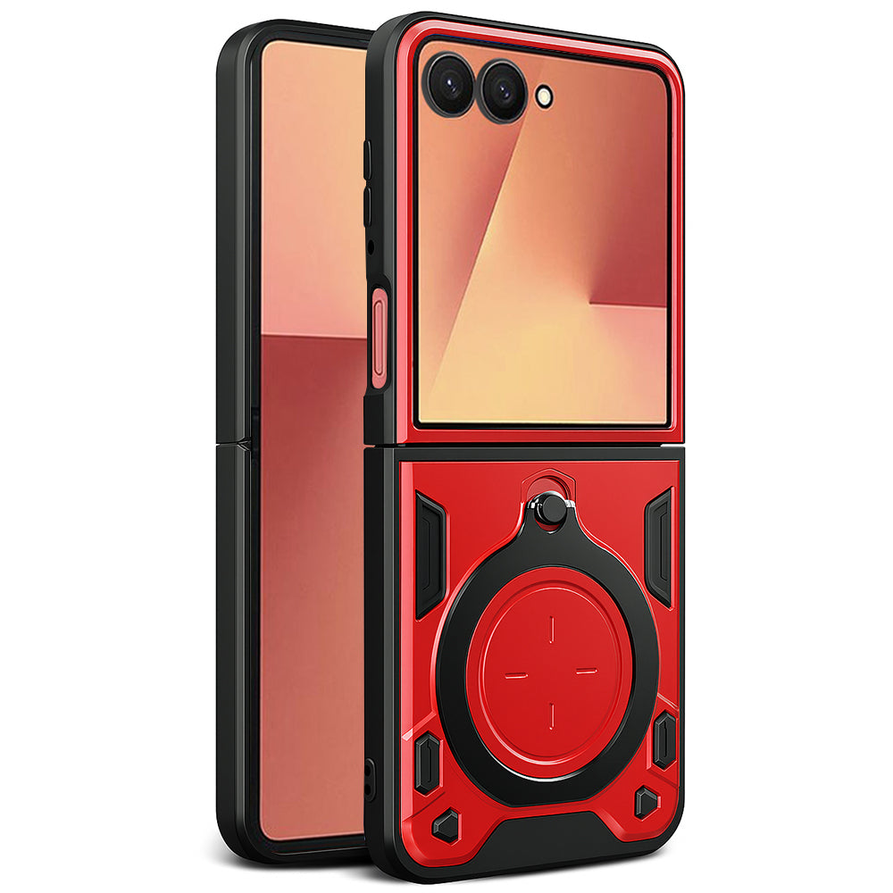 Калъф за Samsung Galaxy Z Flip7 F766, Techsuit, CamGuard Pro, Червен