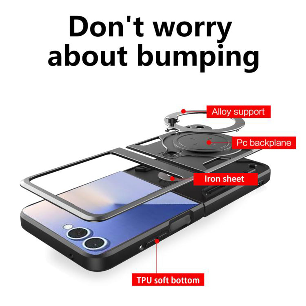 Калъф за Samsung Galaxy Z Flip7 F766, Techsuit, CamGuard Pro, Розово злато