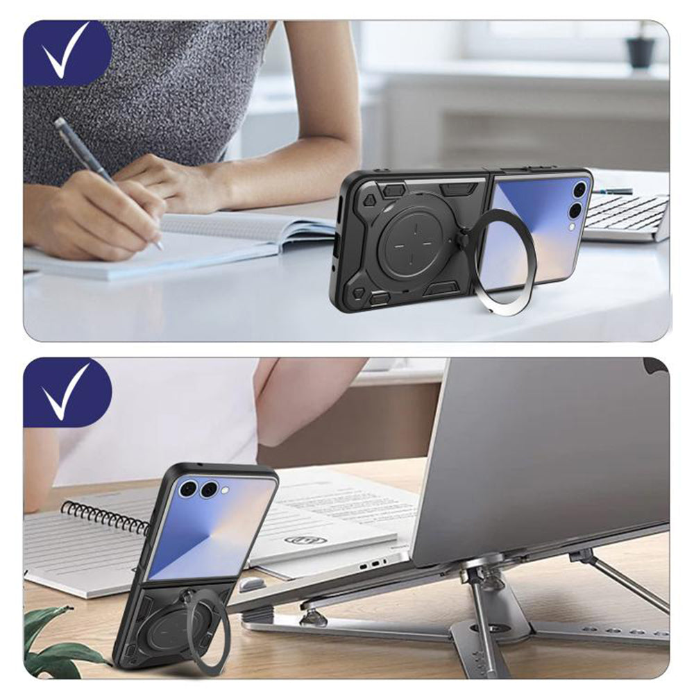 Калъф за Samsung Galaxy Z Flip7 F766, Techsuit, CamGuard Pro, Розово злато