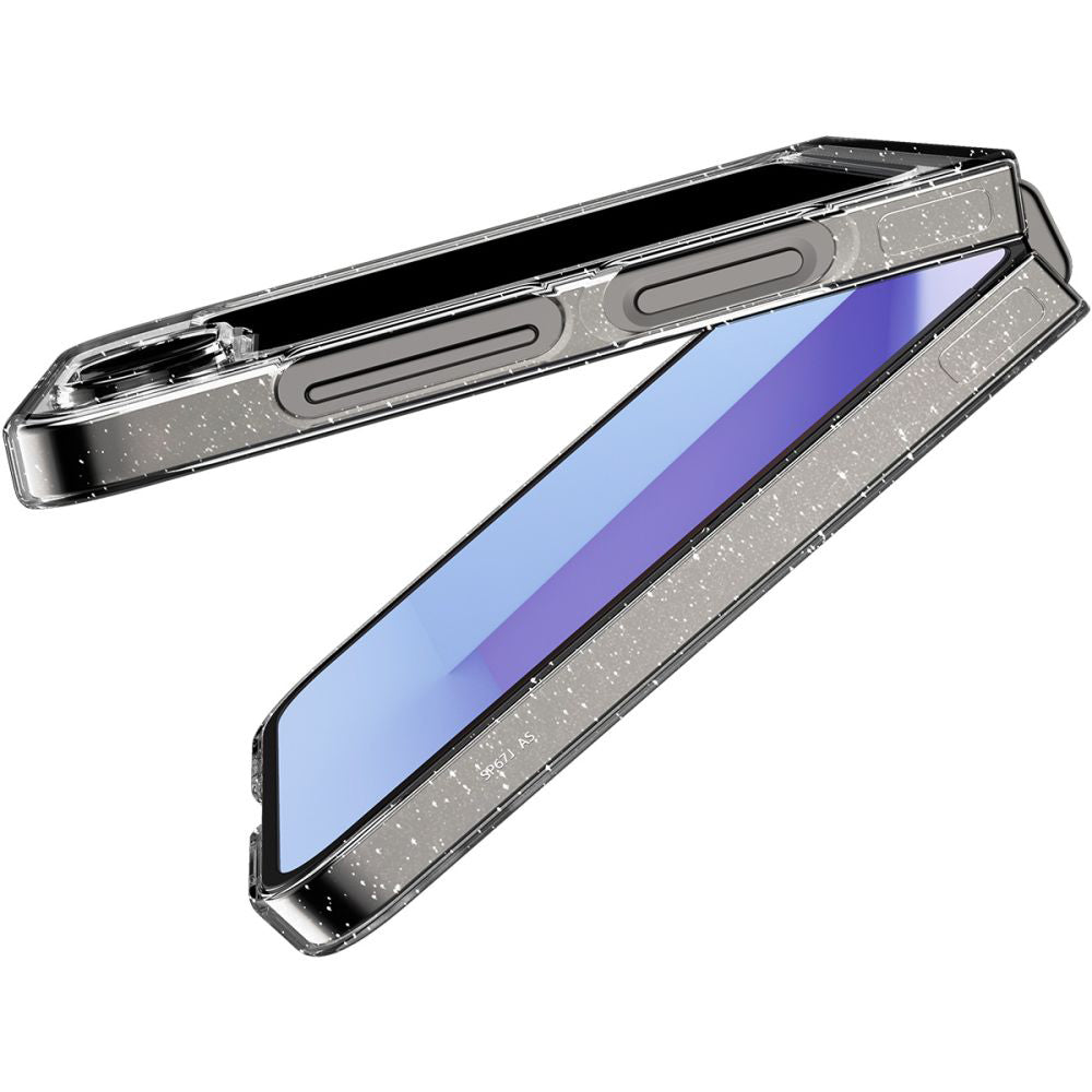 Калъф за Samsung Galaxy Z Flip7 FE F761 / Z Flip6 F741, Spigen, Air Skin Gliiter, Прозрачен