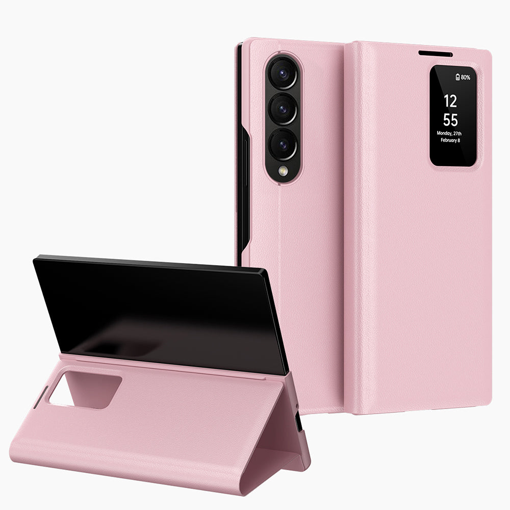 Калъф за Samsung Galaxy Z Fold3 5G F926, Techsuit, SmartView, Розов