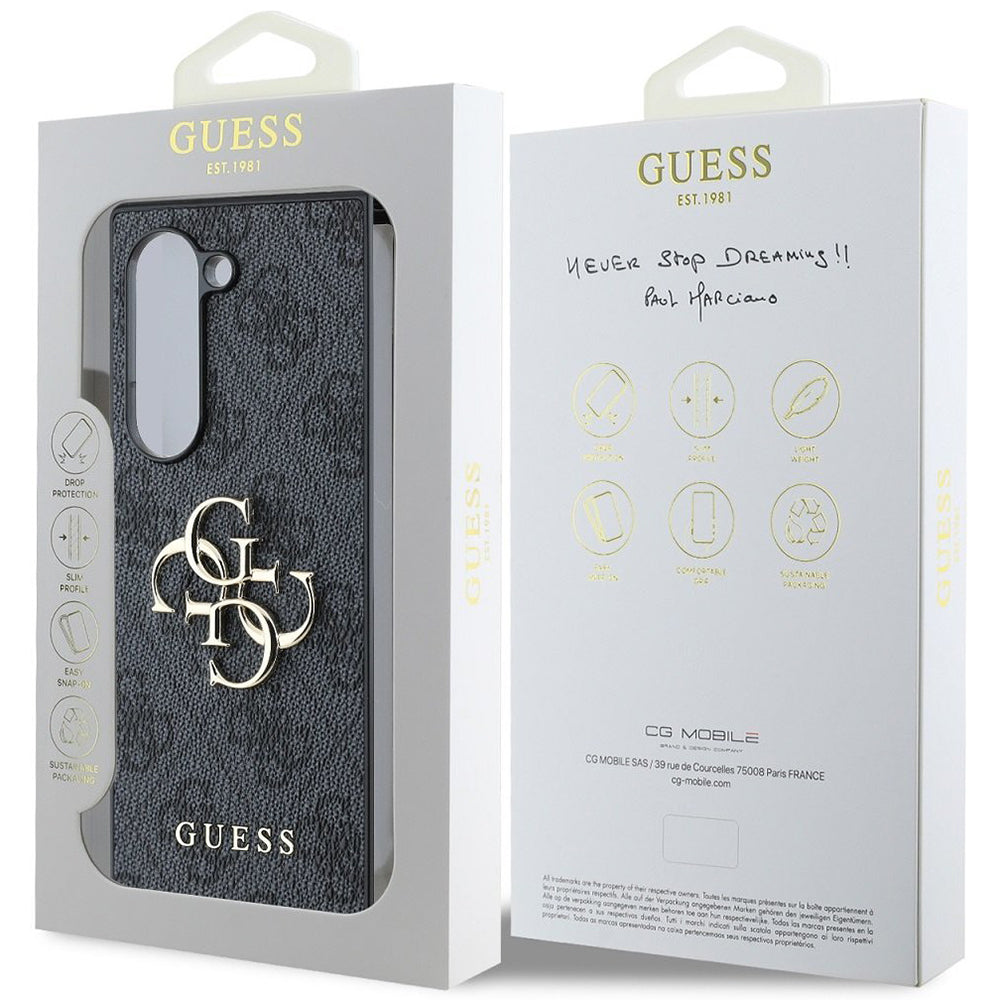 Калъф за Samsung Galaxy Z Fold6 F956, Guess, 4G Metal Logo, Черен