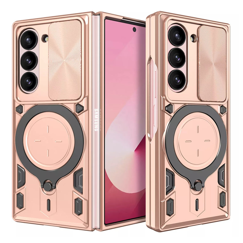 Калъф за Samsung Galaxy Z Fold6 F956, Techsuit, CamGuard Pro, Розово злато