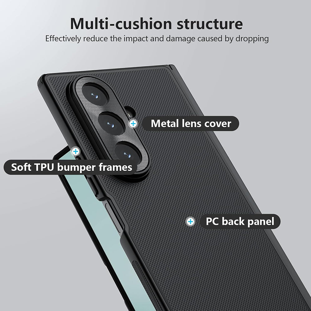 Калъф за Samsung Galaxy Z Fold7 F966, Nillkin, Super Frosted Shield, Черен