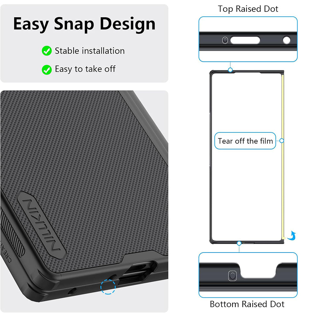 Калъф за Samsung Galaxy Z Fold7 F966, Nillkin, Super Frosted Shield, Черен