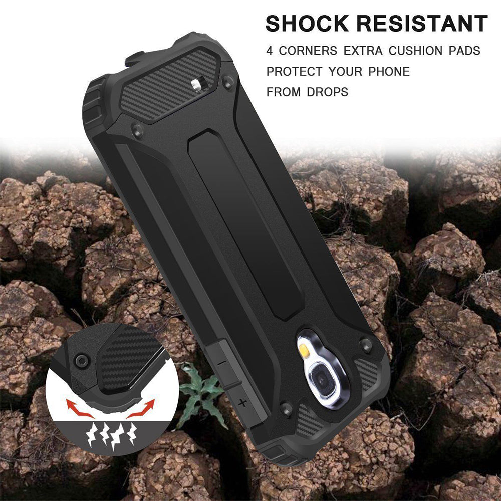 Калъф за Samsung I9500 Galaxy S4, Techsuit, Hybrid Armor, Черен