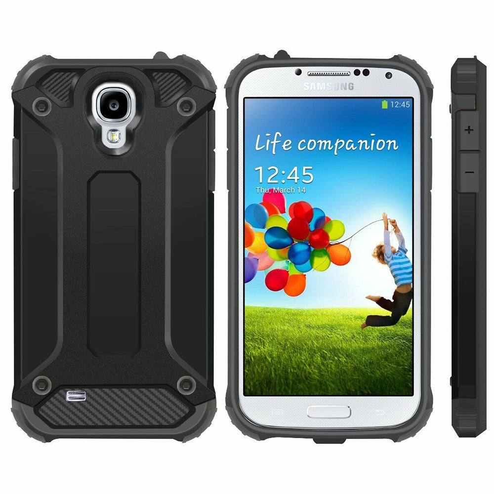 Калъф за Samsung I9500 Galaxy S4, Techsuit, Hybrid Armor, Черен