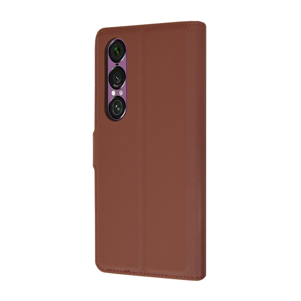 Калъф за Sony Xperia 1 VI, Techsuit, Leather Folio, Кафяв