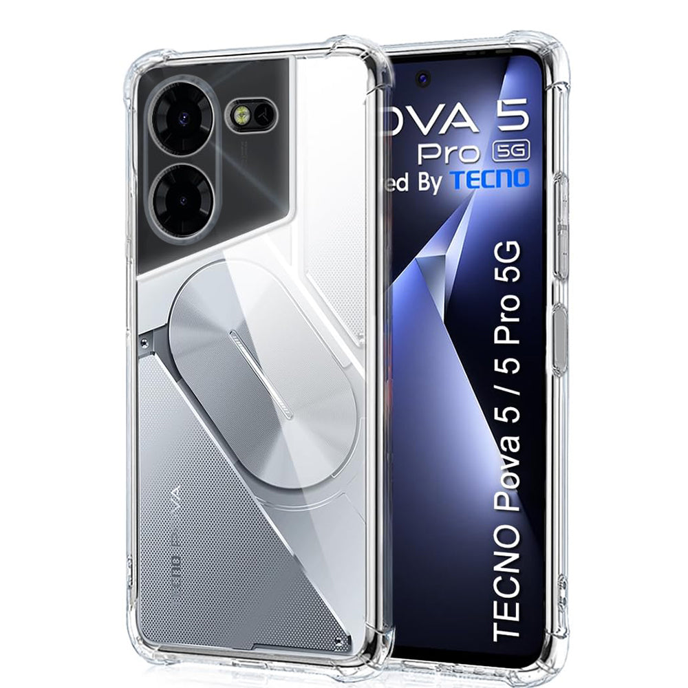 Калъф за Tecno Pova 5 Pro, Techsuit, противоударен прозрачен, прозрачен