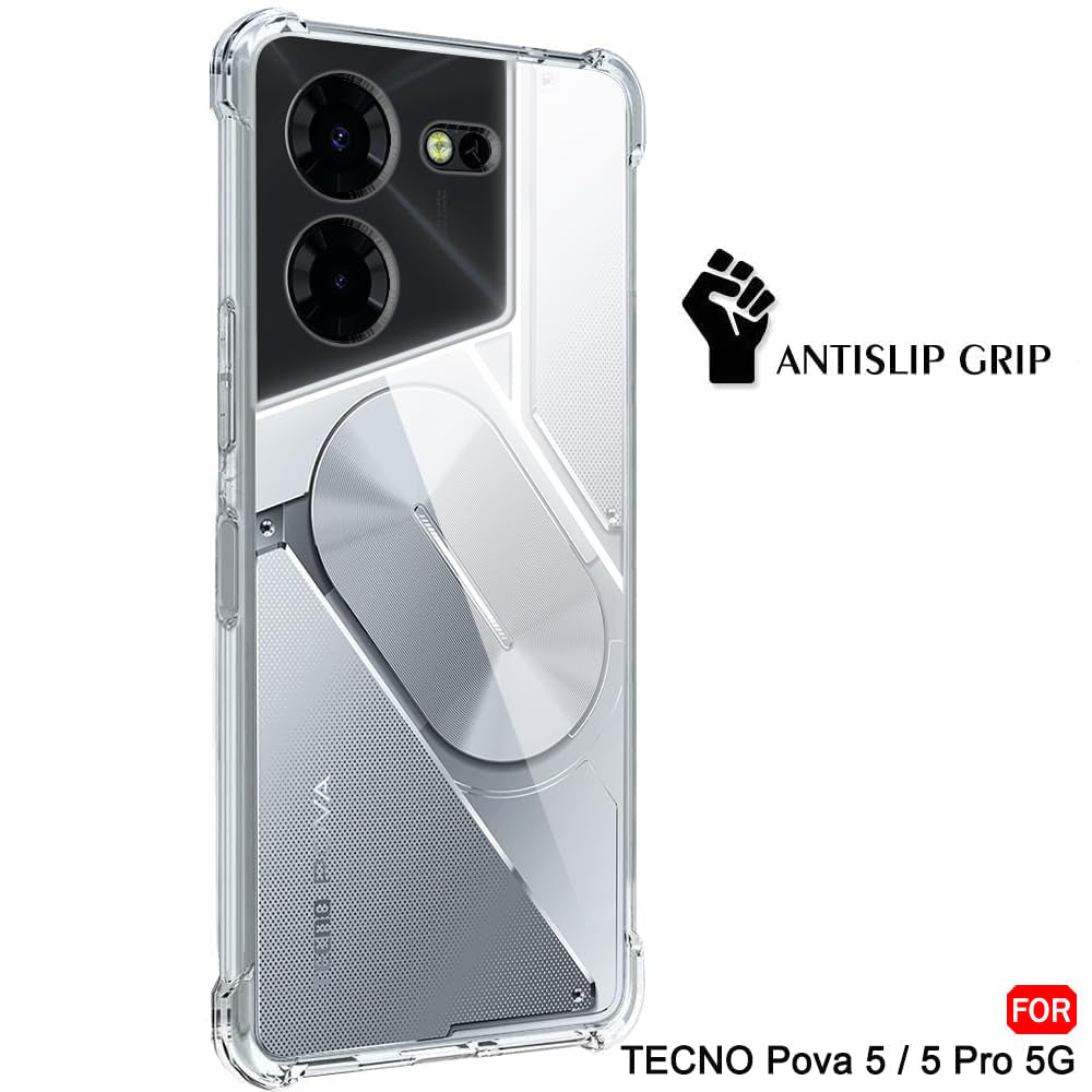Калъф за Tecno Pova 5 Pro, Techsuit, противоударен прозрачен, прозрачен