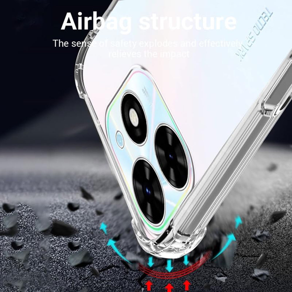 Калъф за Tecno Spark 20 Pro, Techsuit, противоударен прозрачен, прозрачен