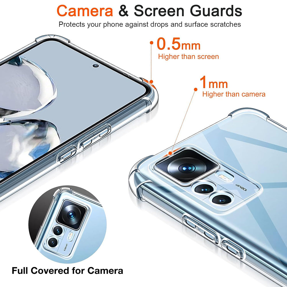 Калъф за Xiaomi 12T / 12T Pro, Techsuit, противоударен прозрачен, прозрачен