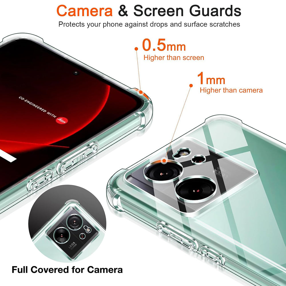 Калъф за Xiaomi 13T Pro / 13T, Techsuit, Shockproof Clear, Прозрачен