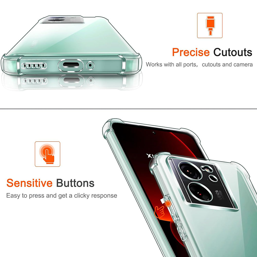 Калъф за Xiaomi 13T Pro / 13T, Techsuit, Shockproof Clear, Прозрачен