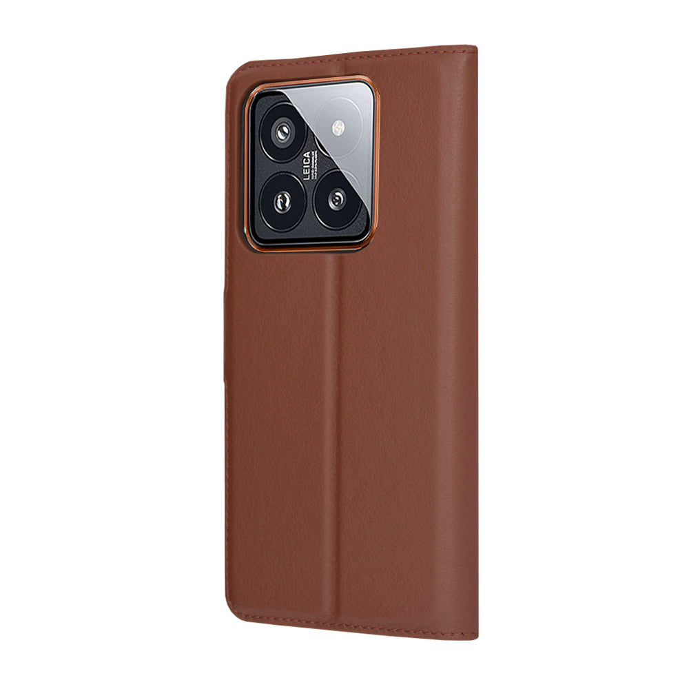 Калъф за Xiaomi 14 Pro, Techsuit, Leather Folio, Кафяв
