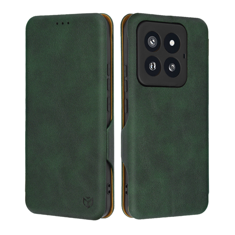 Калъф за Xiaomi 14 Pro, Techsuit, Safe Wallet Plus, Зелен