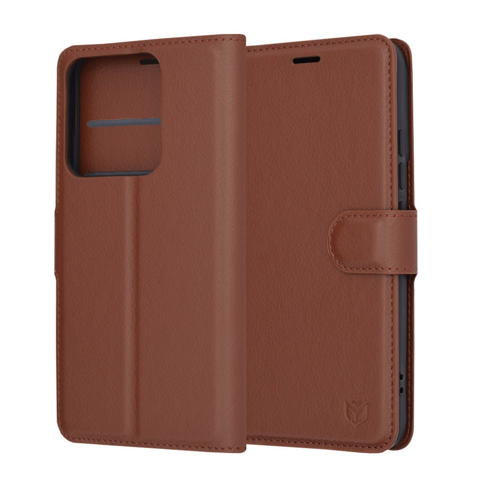 Калъф за Xiaomi 14, Techsuit, Leather Folio, Кафяв
