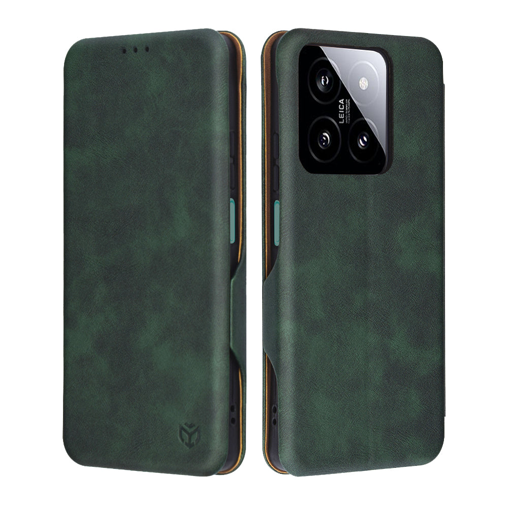 Калъф за Xiaomi 14, Techsuit, Safe Wallet Plus, Зелен