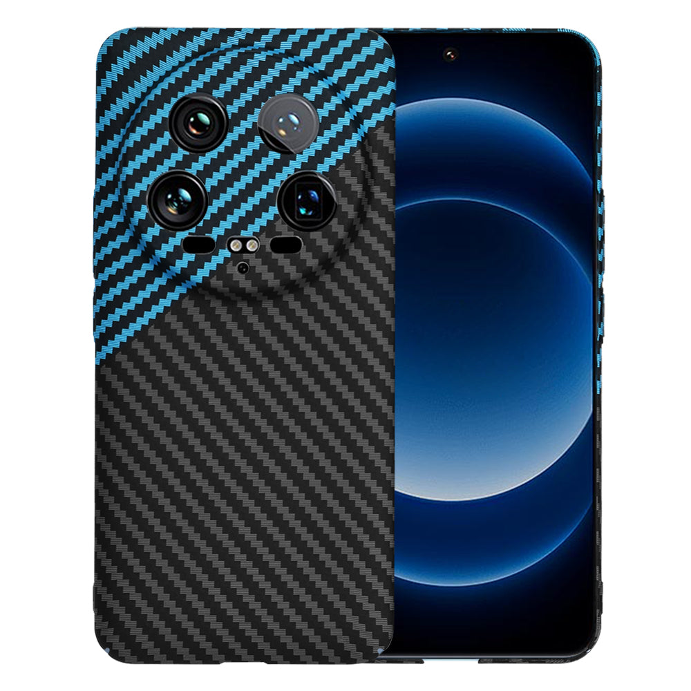 Калъф за Xiaomi 14 Ultra, Techsuit, Carbonite FiberShell, Черно Синьо