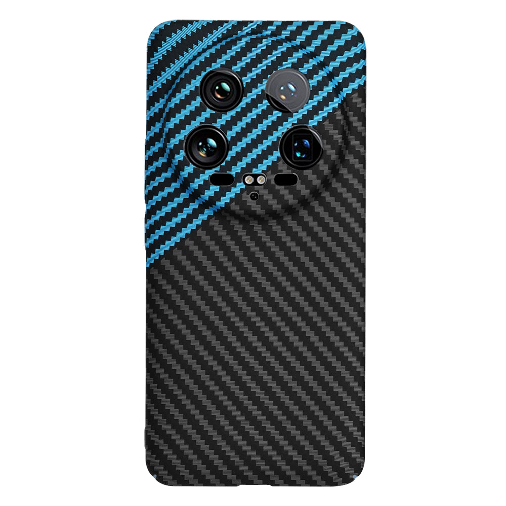 Калъф за Xiaomi 14 Ultra, Techsuit, Carbonite FiberShell, Черно Синьо
