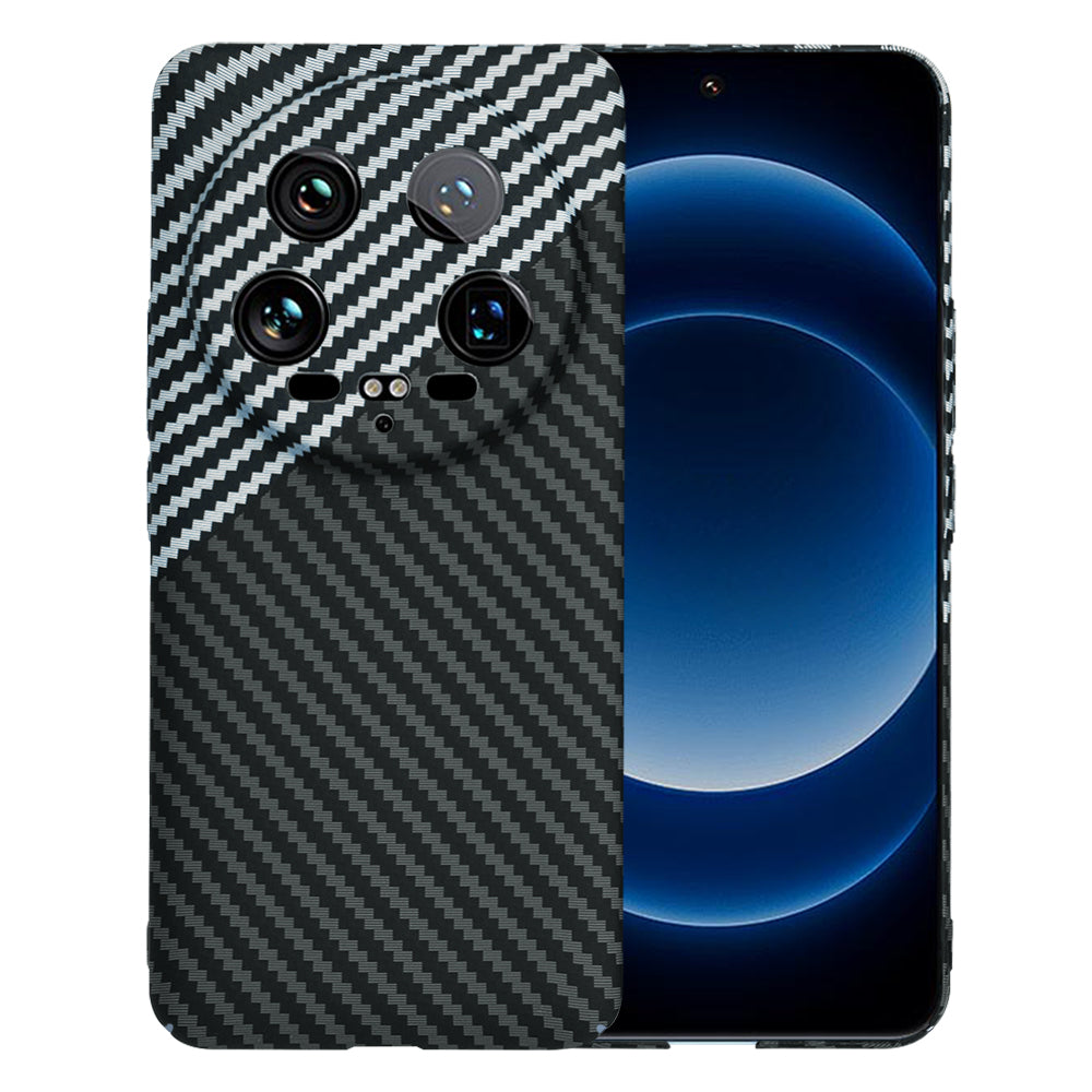 Калъф за Xiaomi 14 Ultra, Techsuit, Carbonite FiberShell, Черно Сиво