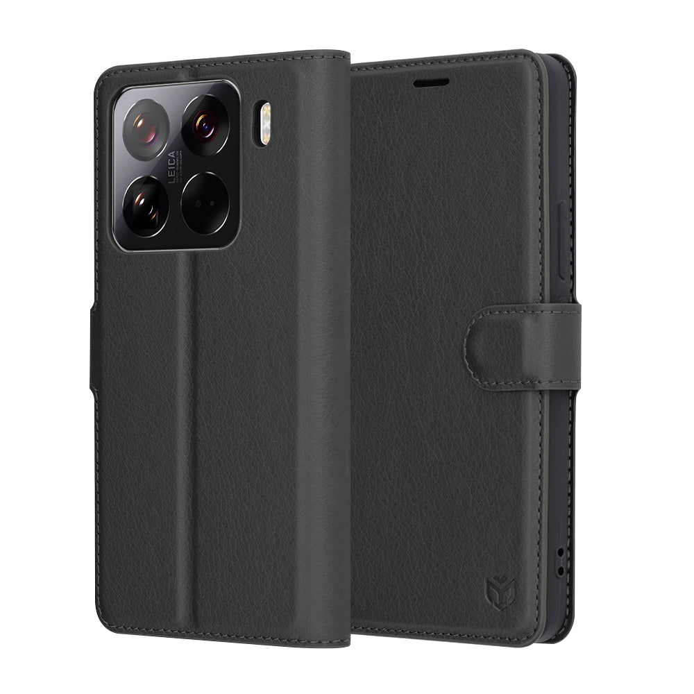 Калъф за Xiaomi 15 Pro, Techsuit, Leather Folio, Черен