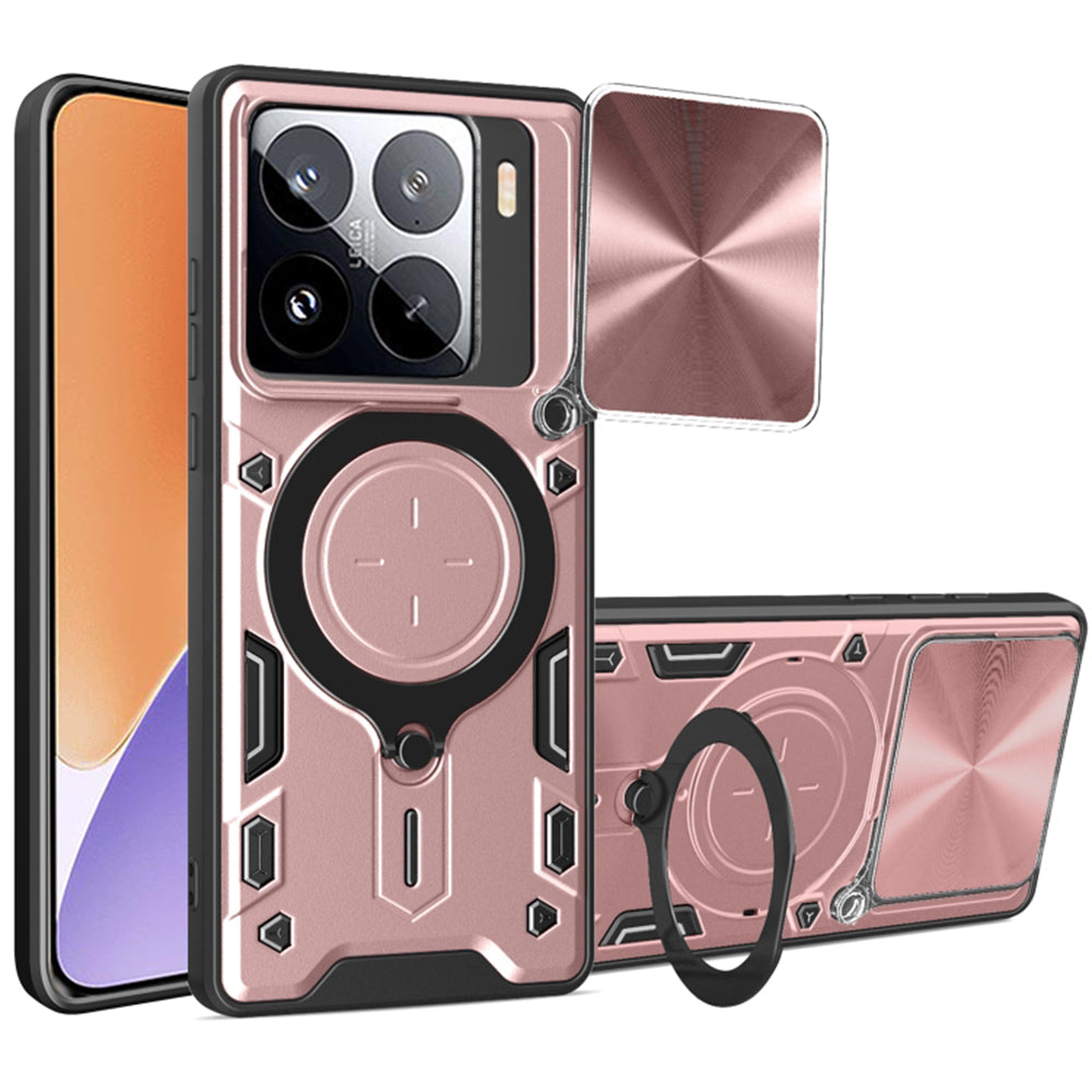 Калъф за Xiaomi 15, Techsuit, CamGuard Pro, Розово злато