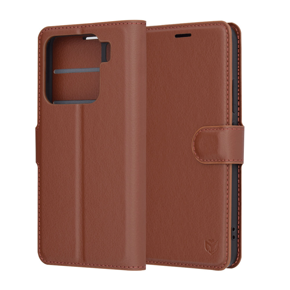 Калъф за Xiaomi 15, Techsuit, Leather Folio, Кафяв