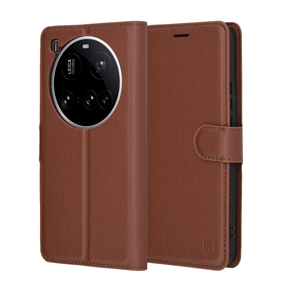 Калъф за Xiaomi 15 Ultra, Techsuit, Leather Folio, Кафяв