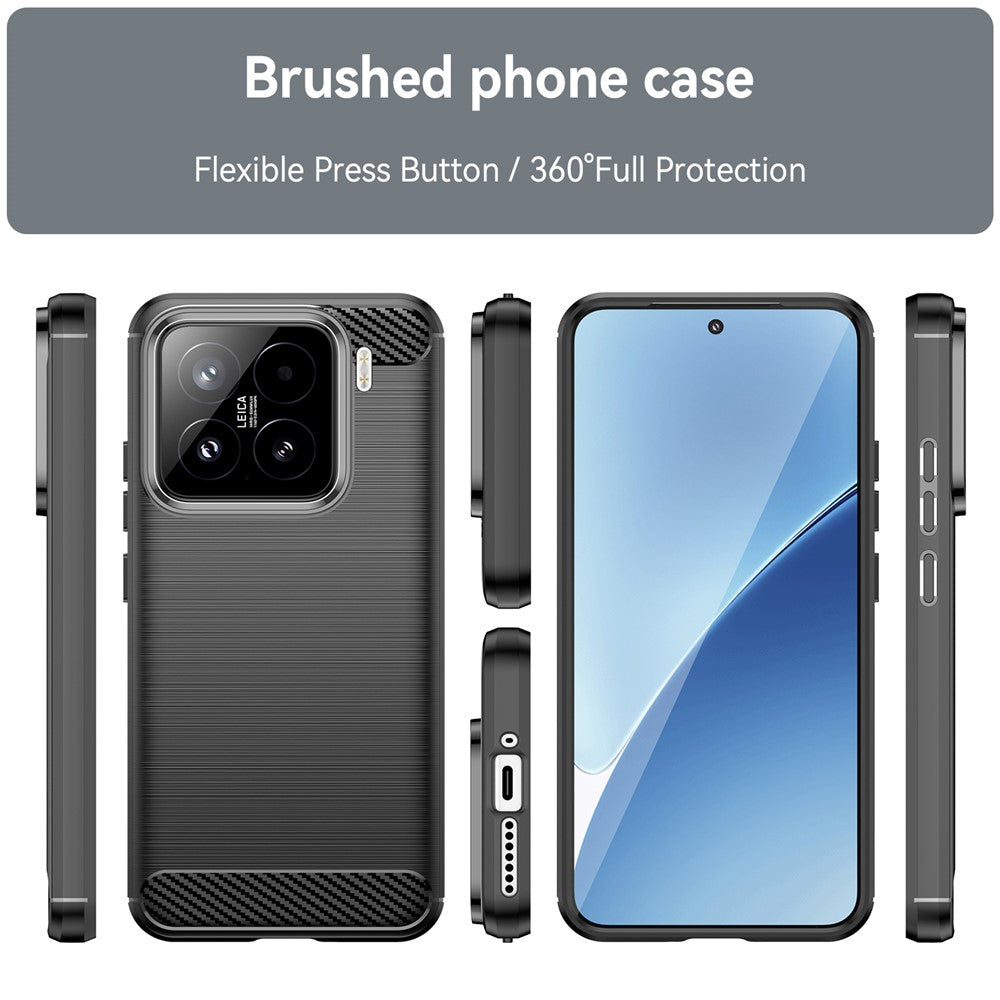 Калъф за Xiaomi 15T Pro, Techsuit, Карбон, Черен