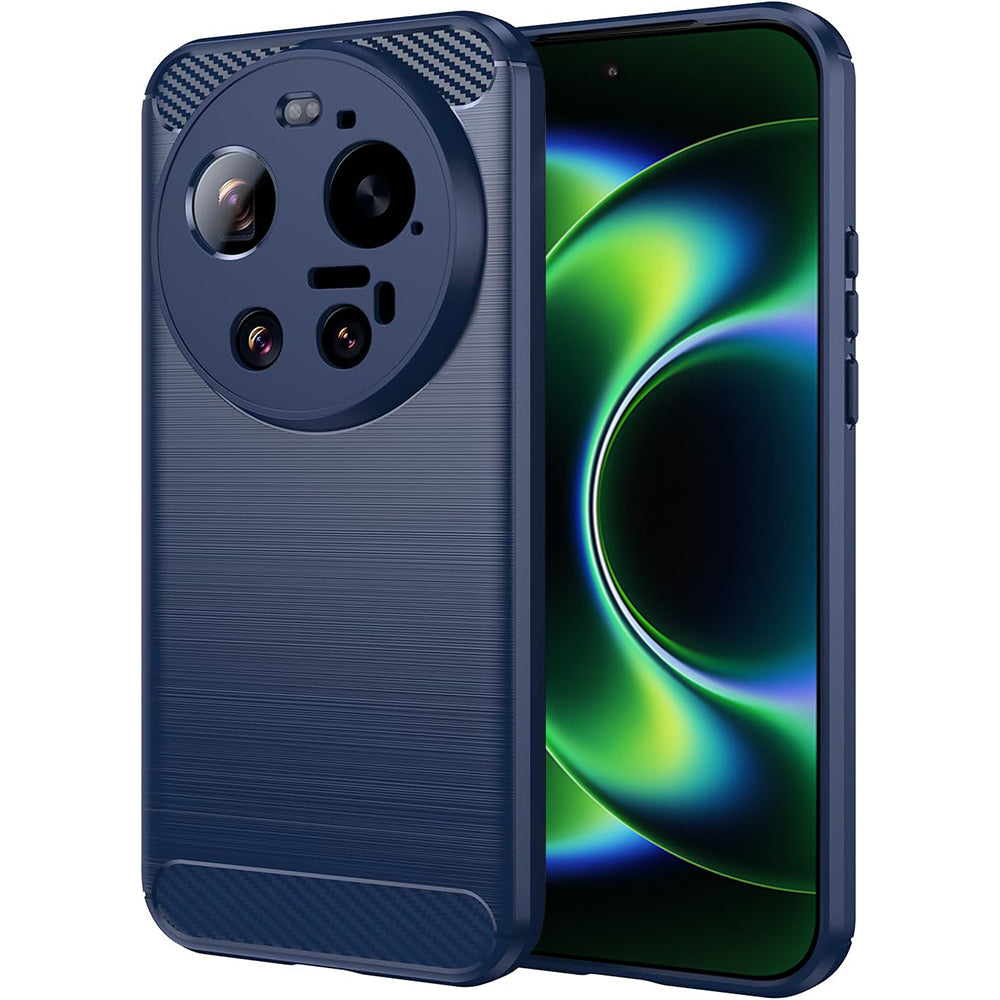 Калъф за Xiaomi 17 Ultra, Techsuit, Карбон, Син