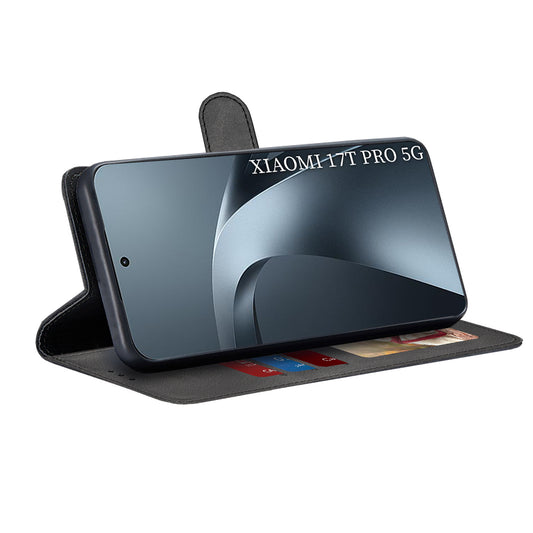 Калъф за Xiaomi 17T Pro, Techsuit, Diary Book, Черен