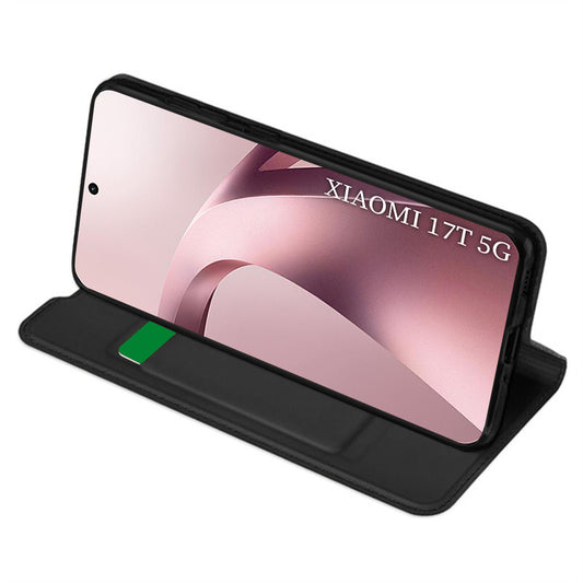 Калъф за Xiaomi 17T, Techsuit, Magskin Book, Черен