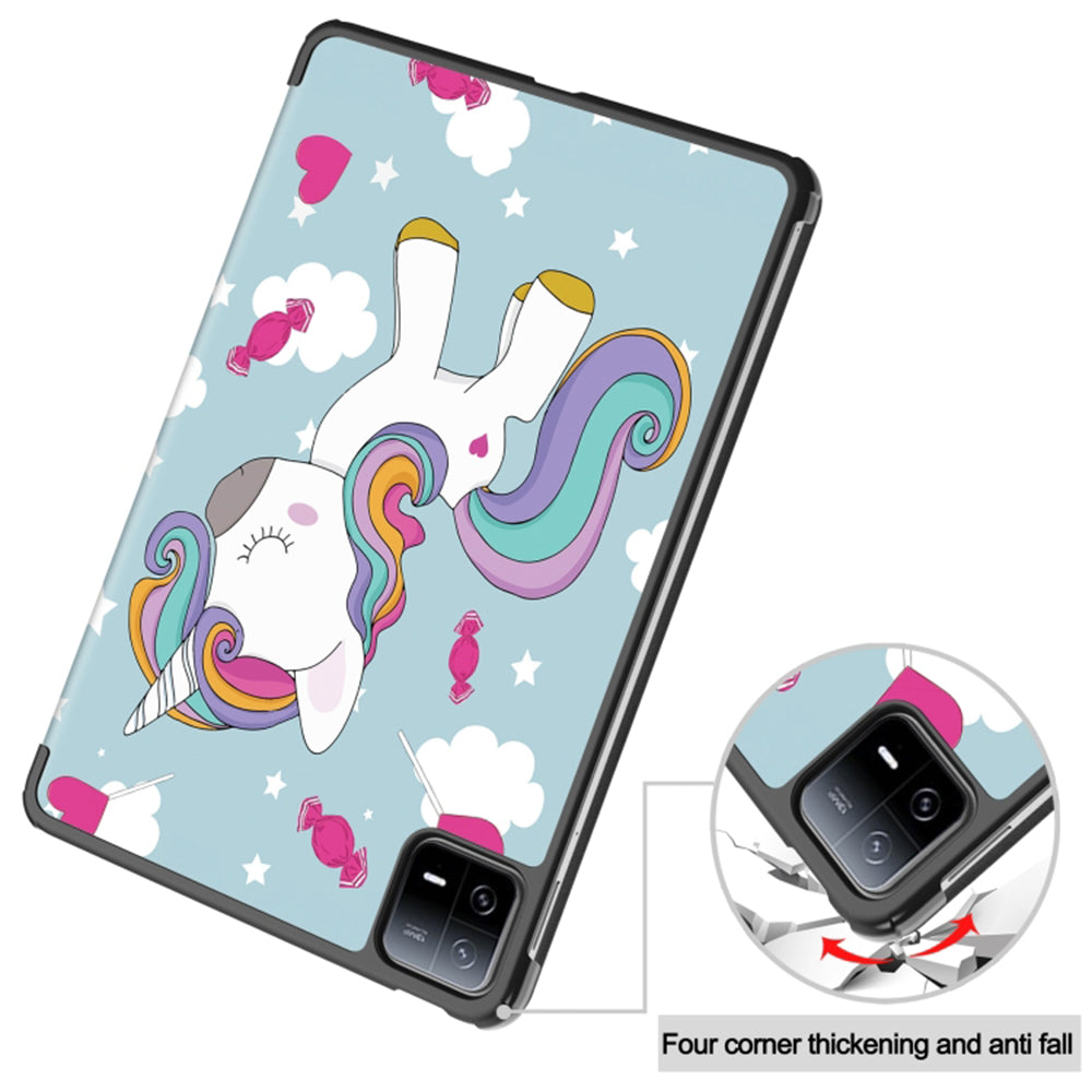 Калъф за Xiaomi Pad 6 / 6 Pro, Techsuit, FoldPro Unicorn, Многоцветен