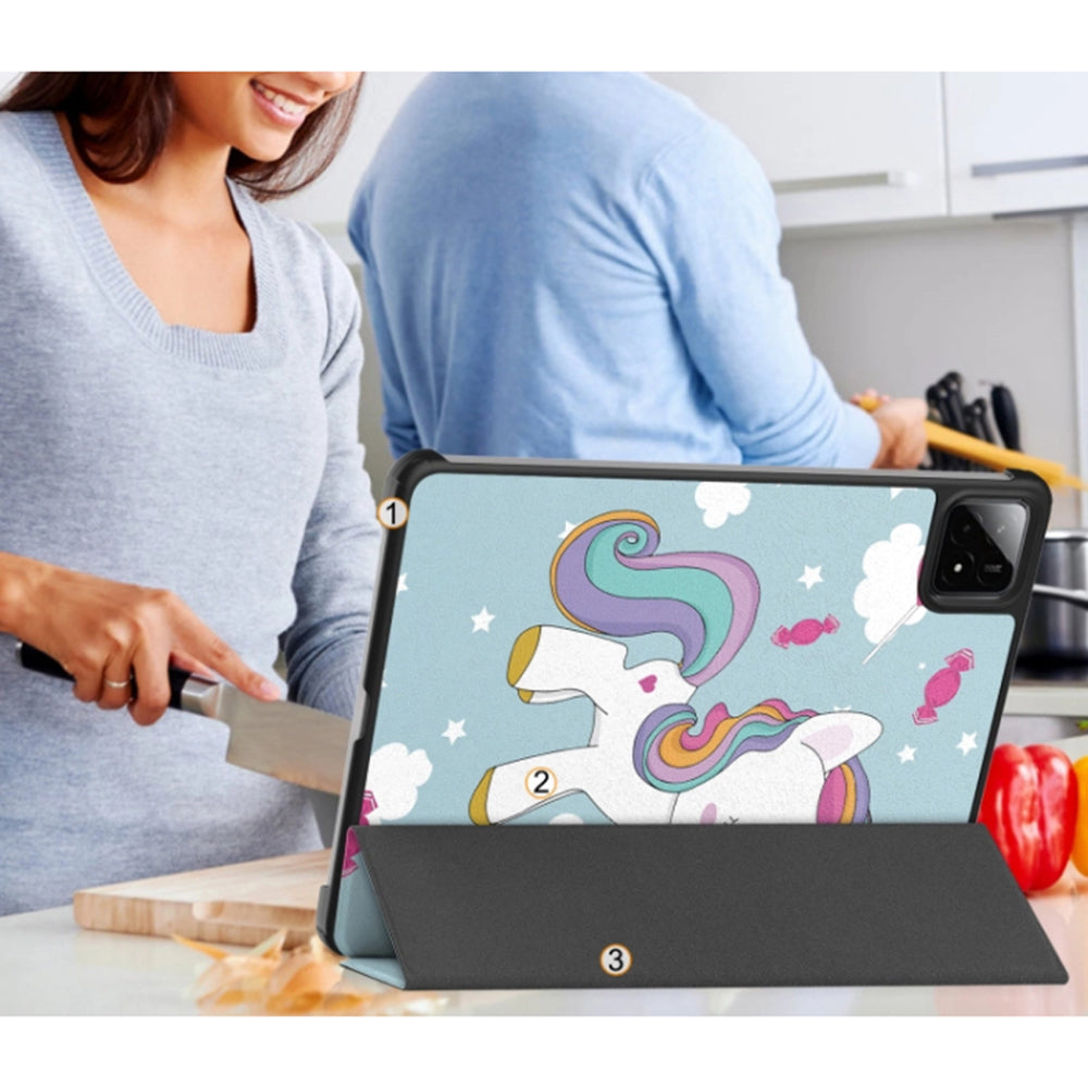 Калъф за Xiaomi Pad 7 / 7 Pro, Techsuit, FoldPro Unicorn, Многоцветен