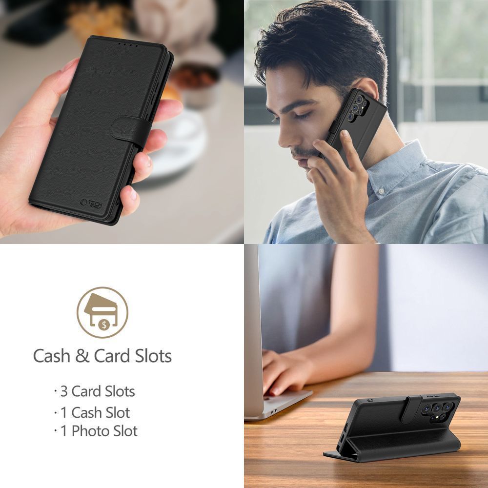 Калъф за Xiaomi Poco F8 Pro, Tech-Protect, Wallet, Черен