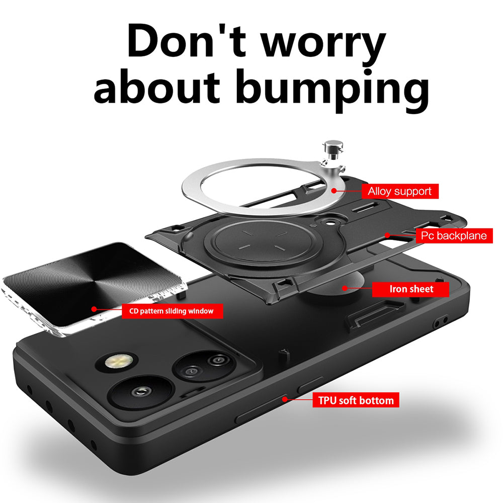 Калъф за Xiaomi Poco C65 / Redmi 13C, Techsuit, CamGuard Pro, Черен
