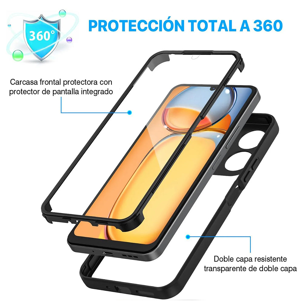 Калъф за Xiaomi Poco C65 / Redmi 13C, Techsuit, ColorVerse 360, Черен