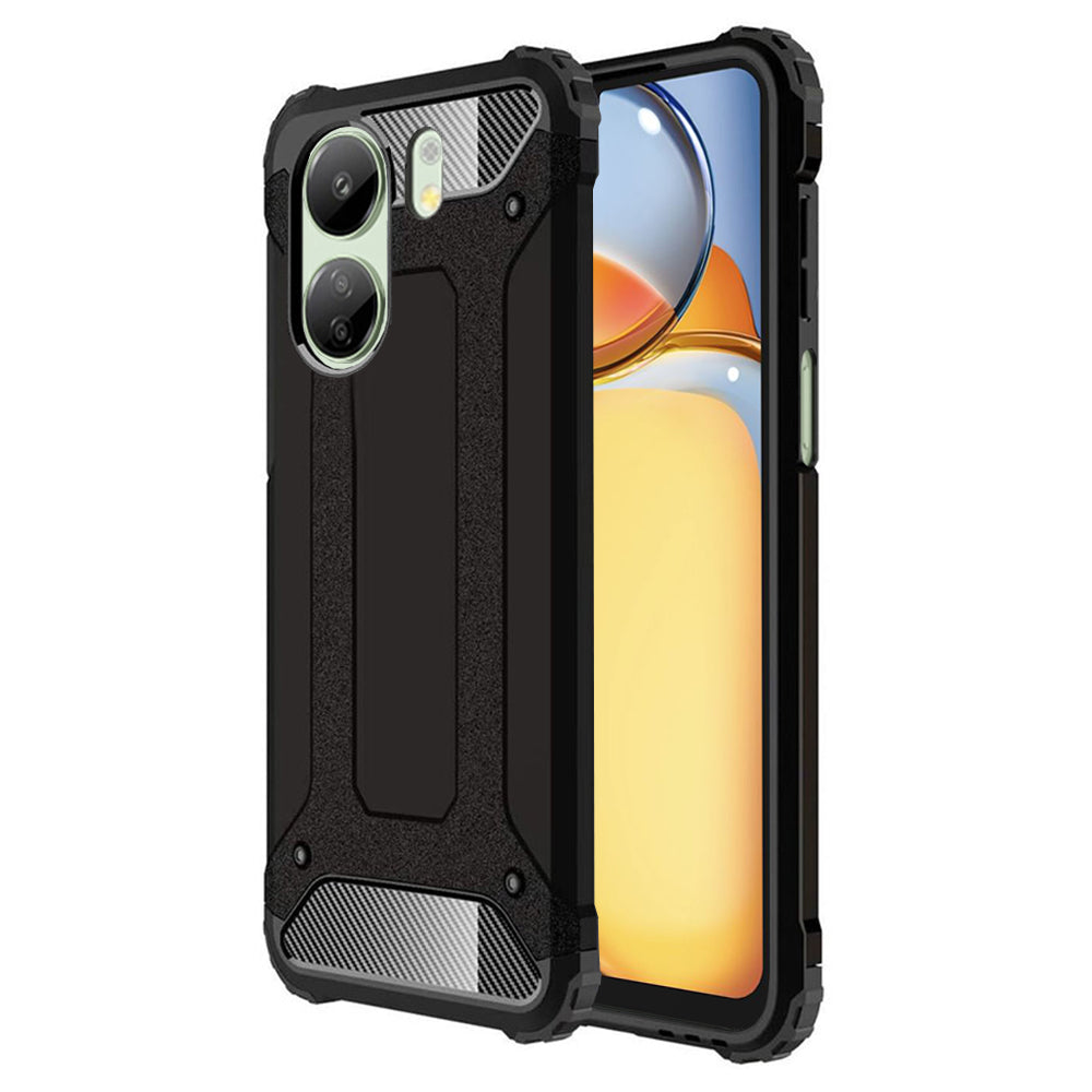 Калъф за Xiaomi Poco C65 / Redmi 13C, Techsuit, Hybrid Armor, Черен