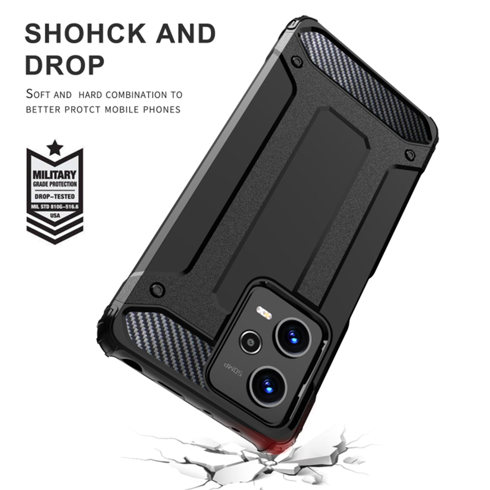 Калъф за Xiaomi Poco C65 / Redmi 13C, Techsuit, Hybrid Armor, Черен