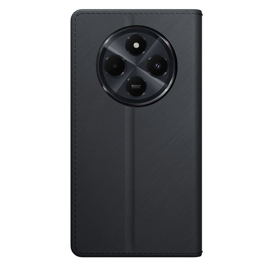 Калъф за Xiaomi Poco C75 / Redmi 14C, 3MK, Портфейл, Черен