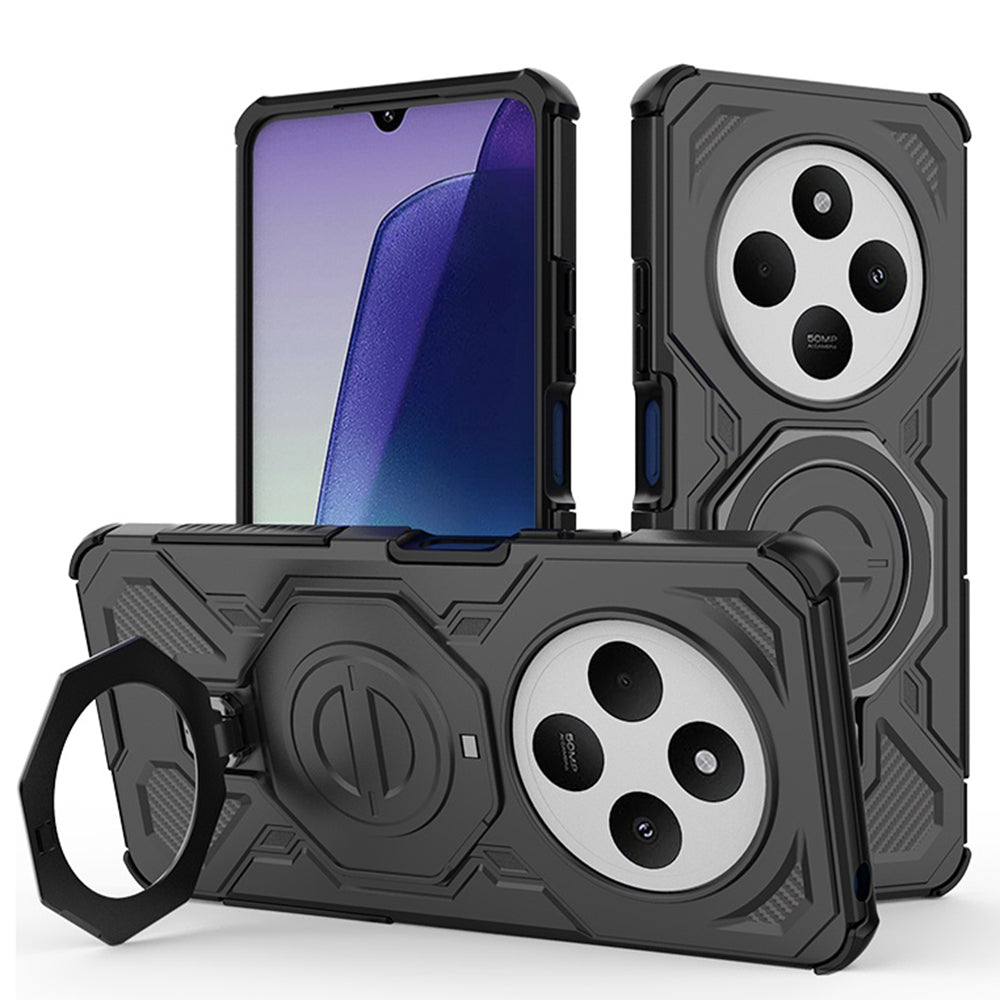 Калъф за Xiaomi Poco C75 / Redmi 14C, Techsuit, Carbon Shield Pro, Черен